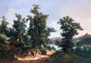 Entrée de la forêt de Saverne, 1838 - Edouard Jean Marie Hostein