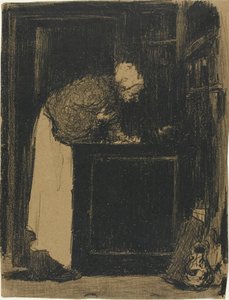 Vieille femme au fourneau - Édouard Jean Vuillard