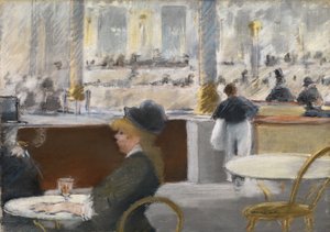 Un Café sur la Place du Théâtre-Français - Édouard Manet
