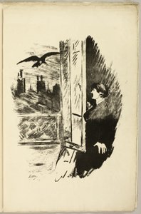 À la fenêtre ("Open here I flung the shutter..."), du Corbeau