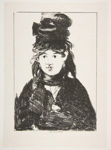 Berthe Morisot en noir, 1872-74 - Édouard Manet