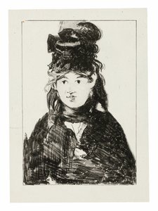 Berthe Morisot en noir - Édouard Manet