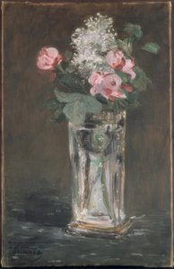 Fleurs dans un vase en cristal - Édouard Manet