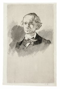 Charles Baudelaire, visage plein III - Édouard Manet