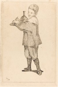 Enfant portant un plateau, 1862