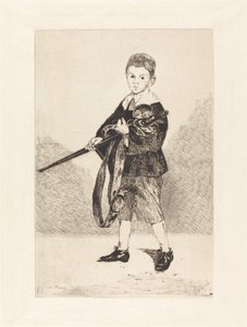 Enfant avec épée, tourné à gauche