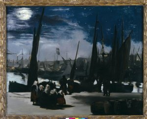 Clair de lune sur le port de Boulogne - Édouard Manet