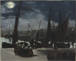 Clair de lune sur le port de Boulogne, 1869