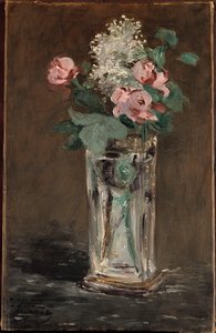 Fleurs dans un vase en cristal - Édouard Manet