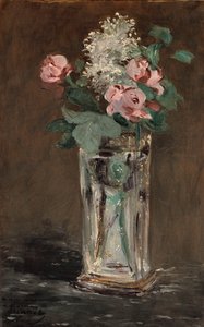 Fleurs dans un vase en cristal - Édouard Manet