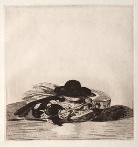 Frontispice pour une édition de gravures : Chapeau et guitare, 1862