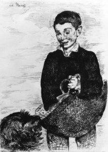 Garçon avec chien - Édouard Manet