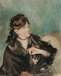 Manet - Portrait de Berthe Morisot avec un éventail, 1874 - Édouard Manet