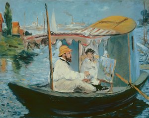 Monet dans son atelier flottant