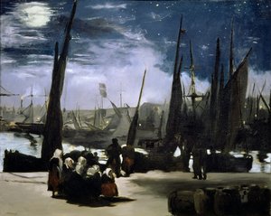 Clair de lune sur le port de Boulogne, 1868