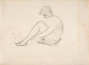 Femme assise (Une esquisse légère d