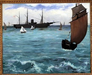 Le navire américain Kearsarge à Boulogne-sur-Mer