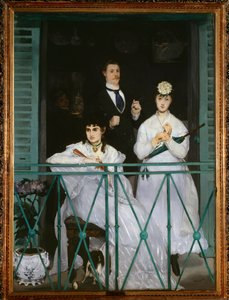 Le Balcon (portraits de Berthe Morisot, Fanny Claus, Antoine Guillemet et Léon Leenhoff) - huile sur toile - Édouard Manet