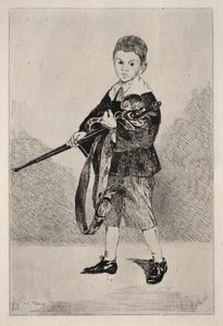 Le garçon avec une épée