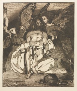 Le Christ mort avec des anges, 1866-1867