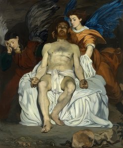 Christ mort avec des anges