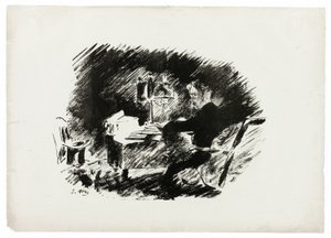 Under the Lamp ("Once upon a midnight dreary..."), tiré de The Raven (Le Corbeau) - Édouard Manet