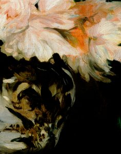 Vase de pivoines sur pied douche, détail - Édouard Manet