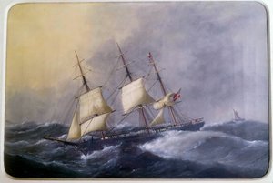 Un trois-mâts de commerce en 1882 - Edouard Marie Adam