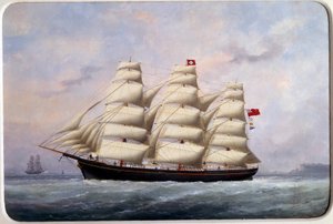 Le voilier William Lawrence Aquarelle d