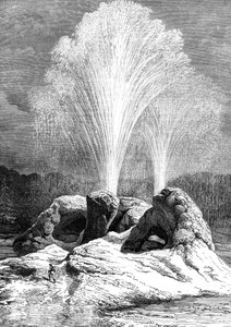 Un geyser, USA, XIXe siècle