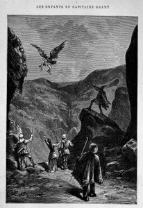Oh, regarde... le... le... le... Robert ! dans « Les Enfants du capitaine Grant » par Jules Verne - Edouard Riou