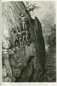 Passage de la Cuesta Infernal (illustration de Voyage dans le delta du Pilcomayo et de Buenos Aires à Sucre) - Edouard Riou