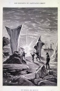Le Soleil de Minuit dans "Les Enfants du capitaine Grant" par Jules Verne - Edouard Riou