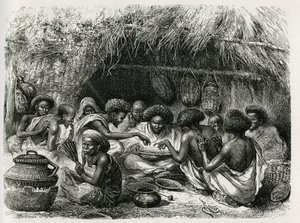 Toilette du café, la femme avec l