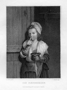 Fille mangeant - Edouard Schuler