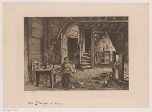 Intérieur de grenier - Edouard Tyck (signed by artist)