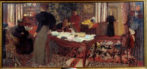 Grand intérieur avec six personnages - Edouard Vuillard