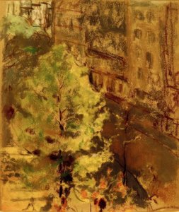 Le square Berlioz, effet de soleil matinal - Edouard Vuillard