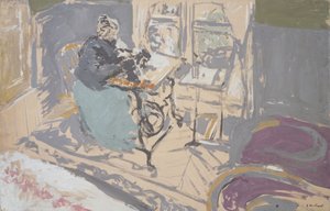 Madame Vuillard à sa machine à coudre - Edouard Vuillard