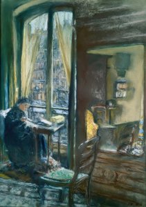 Madame Vuillard cousant à la fenêtre, rue de Calais
