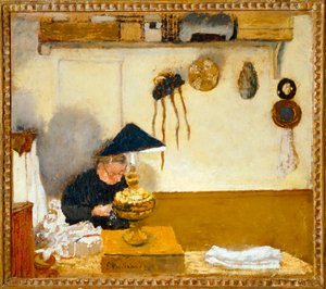 Madame Vuillard cousant ... (huile sur toile)