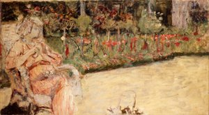 Mme Hessel dans le jardin de Cézanne à Vaucresson, vers 1920 - Edouard Vuillard