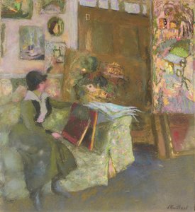 Le modèle au divan vert - Edouard Vuillard