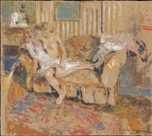 Nu dans le salon rayé, vers 1905 - Edouard Vuillard