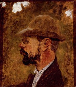 Portrait du peintre Henri de Toulouse Lautrec de profil