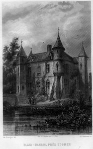 Marais de Clair (Clair-Marais ou Clairmarais) près de Saint-Omer, Pas-de-Calais, région Nord-Pas-de-Calais, France. Gravure par Willmann dans « La France ancienne et moderne » par Jean-Bernard Mary-Lafon - Edouard Willmann