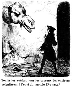 Illustration pour le roman "Le Diable amoureux" de Jacques Cazotte - Edouard de Beaumont