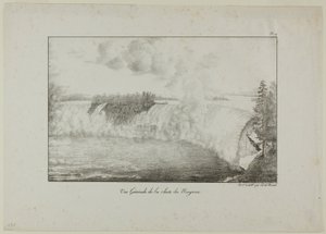 Vue des chutes du Niagara - Edouard de Montule