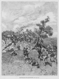 Bataille de Calatafimi (gravure) - Edouardo Matania