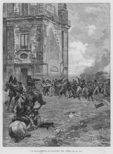 La Révolution de Palerme en 1820 (gravure) - Edouardo Matania